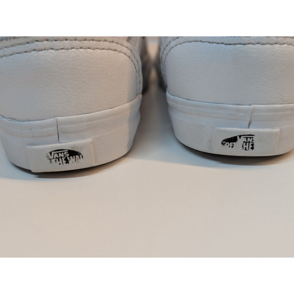 White Unisex Old Skool Classic Low Top Sneakers Toddler Size 8.5 - Picture 6 of 9